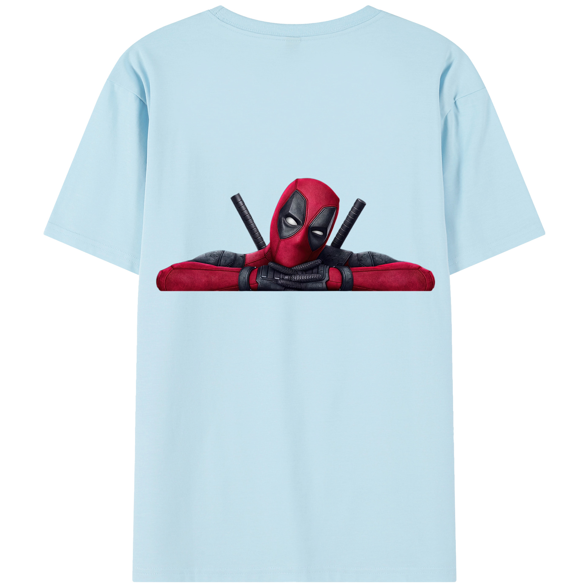 （画像用） Deadpool デッドプール 綿100％半袖Tシャツ（背面プリント）